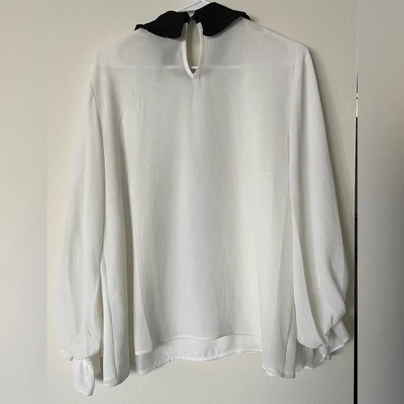 Cece Collared Lined Blouse L - Picture 6 of 6